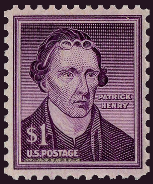 US 1955 Patrick Henry (1736-1799) $1 Scott. 1052