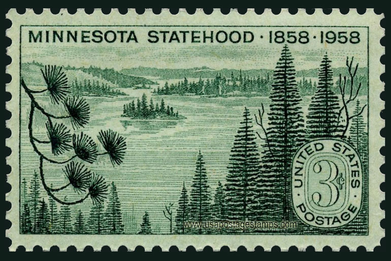 US 1958 Minnesota Statehood Centenary 3c. Scott. 1106