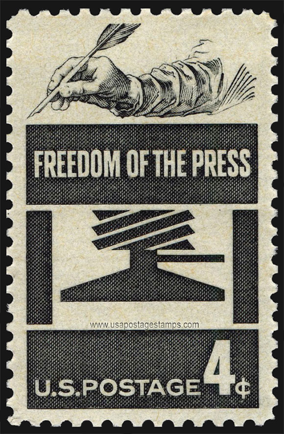 US 1958 Freedom of the Press 4c. Scott. 1119