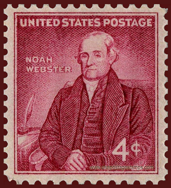 US 1958 Noah Webster (1758-1843) 4c. Scott. 1121