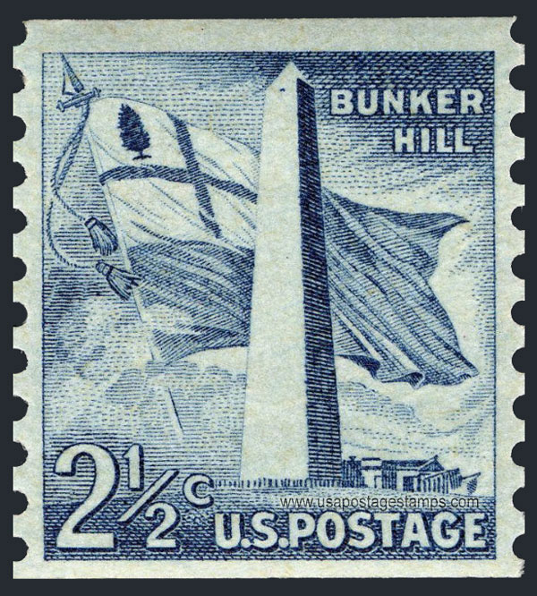 US 1959 Bunker Hill Monument, Boston, Massachusetts ; Coil 2½c. Scott. 1056