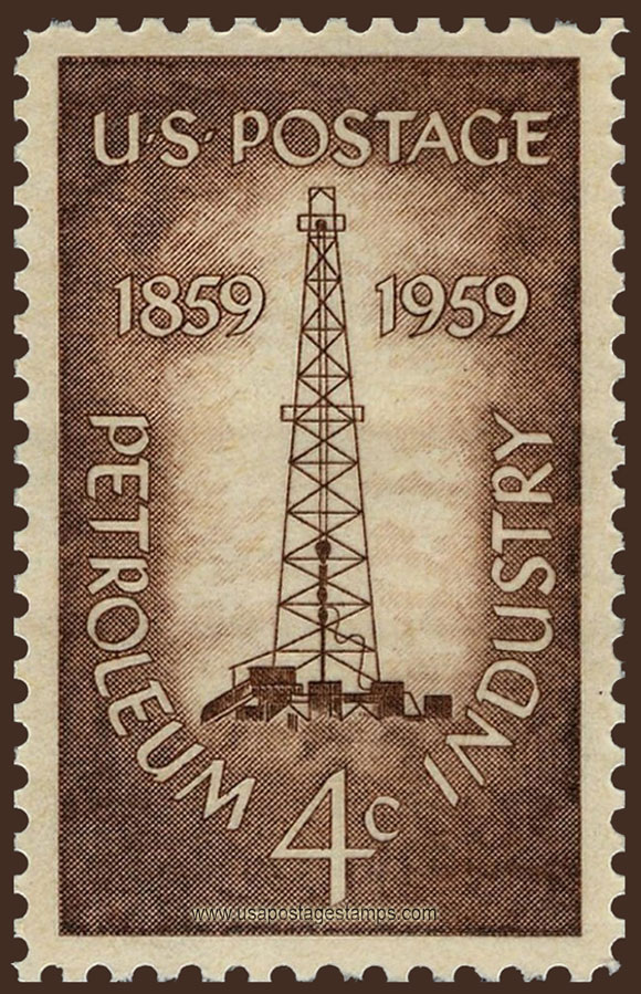 US 1959 Petroleum Industry Centennial 4c. Scott. 1134