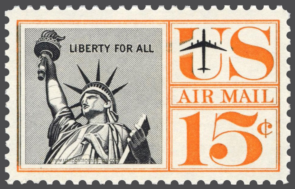 US 1959 'Airmail' Statue of Liberty 15c. Scott. C58