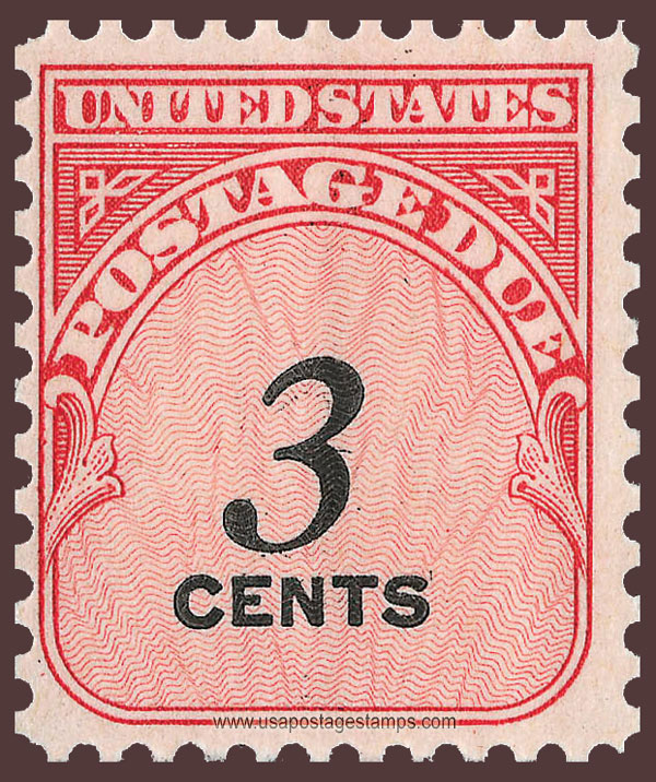 US 1959 Postage Due Stamp 3c. Scott. J91