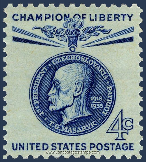 US 1960 Tomas Garrigue Masaryk ; Champion of Liberty 4c. Scott. 1147