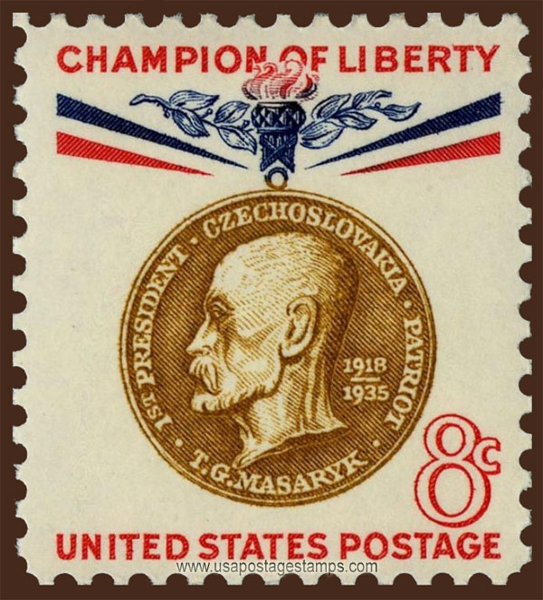US 1960 Tomas Garrigue Masaryk ; Champion of Liberty 8c. Scott. 1148