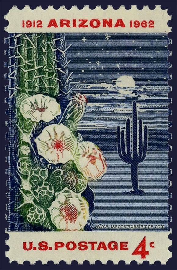 US 1962 50 Years of Arizona Statehood 'Saguaro Cactus' 4c. Scott. 1192