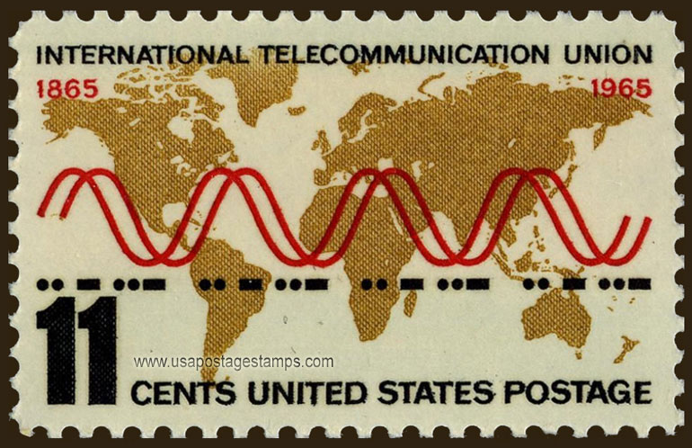 US 1965 Centenary of International Telecommunication Union (I.T.U.) 11c. Scott. 1274