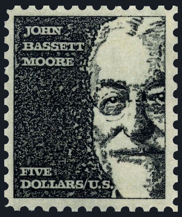 US 1966 John Bassett Moore (1860-1947) $5 Scott. 1295