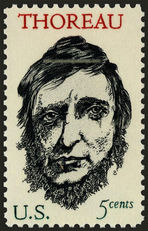 US 1967 Henry David Thoreau 5c. Scott. 1327