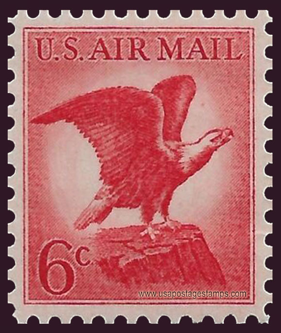 US 1967 'Airmail' Bald Eagle 6c. Scott. C67a