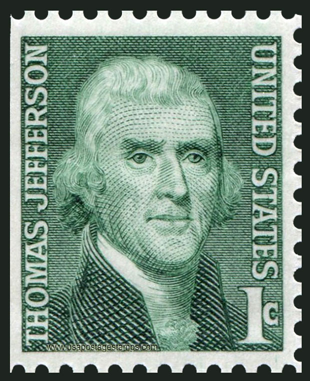 US 1968 Thomas Jefferson (1743-1826) 1c. Michel 940yDl