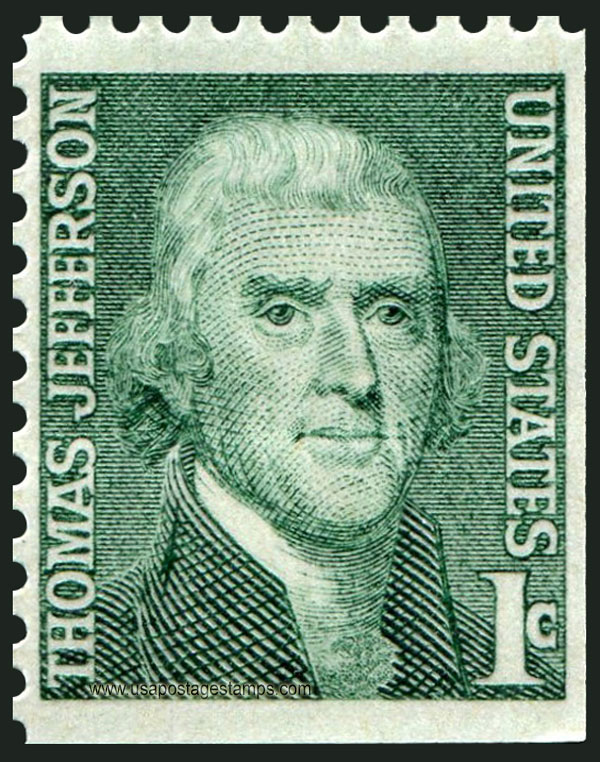 US 1968 Thomas Jefferson (1743-1826) 1c. Michel 940yEru