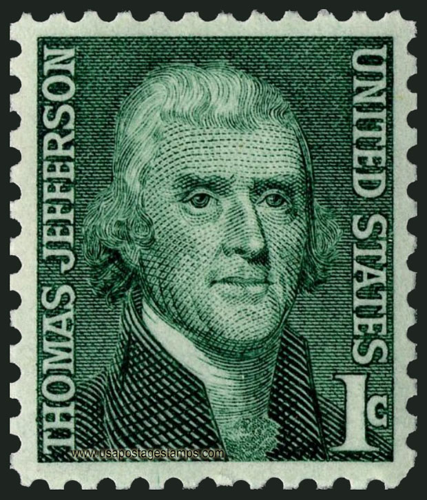 US 1968 Thomas Jefferson (1743-1826) 1c. Scott. 1278