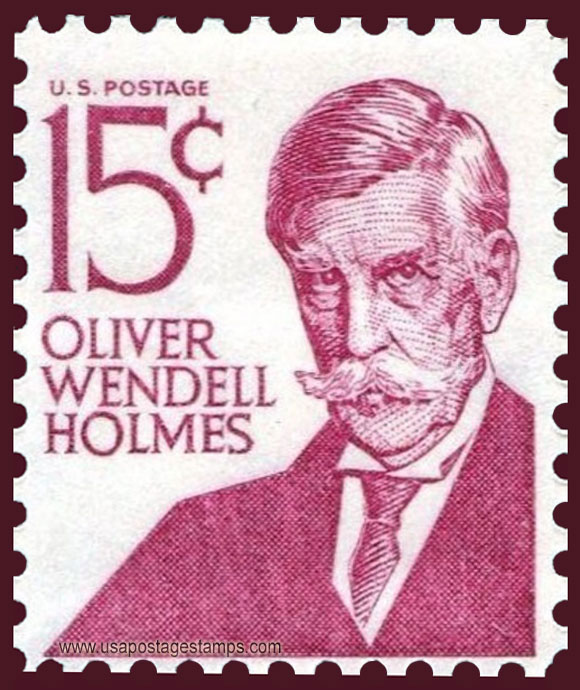 US 1968 Oliver Wendell Holmes 15c. Scott. 1288