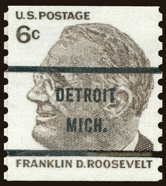 US 1968 Franklin Delano Roosevelt (1882-1945) 6c. Scott. 1305b