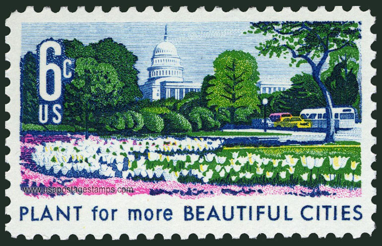 US 1969 Plant for More Beautiful Cities ; Beautification of America 6c. Scott. 1365