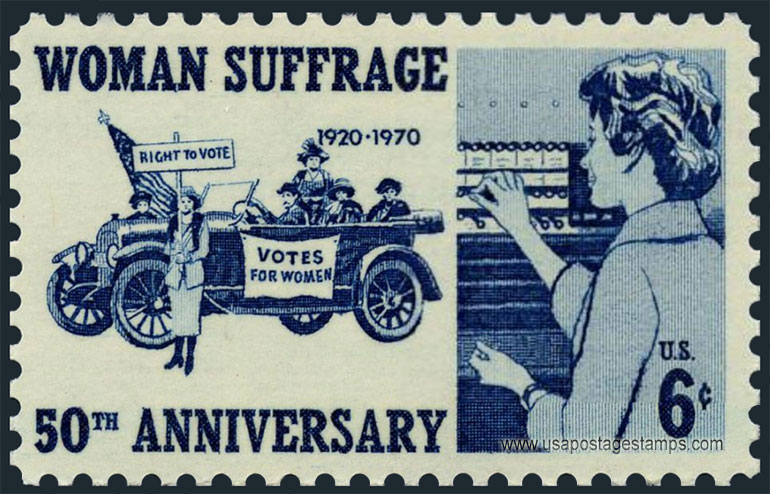 US 1970 50th Anniversary of Woman Suffrage 6c. Scott. 1406