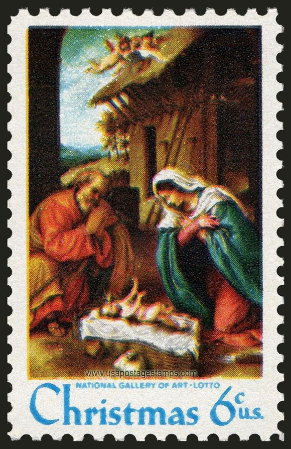 US 1970 Christmas: Nativity 6c. Scott. 1414