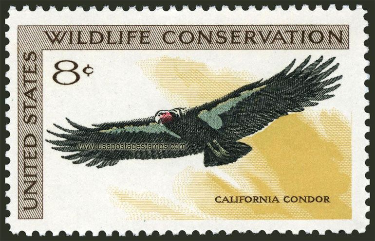 US 1971 California Condor ; Wildlife Conservation 8c. Scott. 1430