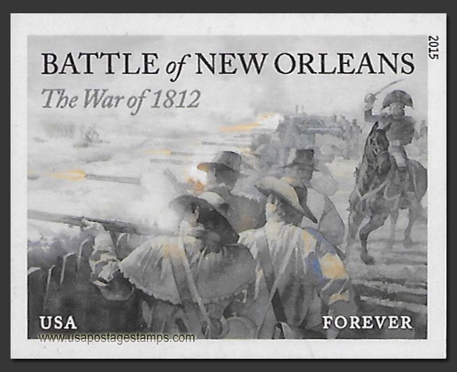 US 2015 Battle of New Orleans ; Imperf. 49c. Scott. 4952a