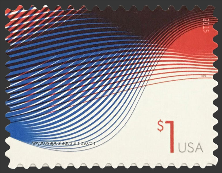 US 2015 Patriotic waves $1 Scott. 4953