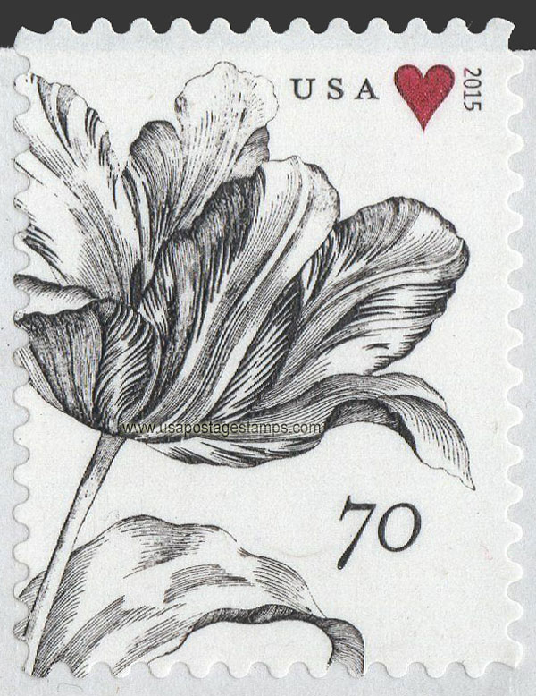 US 2015 Vintage Tulip Flower 70c. Scott. 4960
