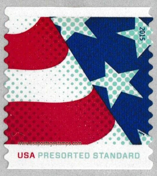 US 2015 Stars & Stripes Presorted Rate 10c. Scott. 4961