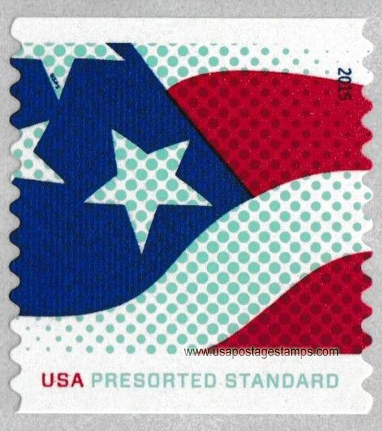 US 2015 Stars & Stripes Presorted Rate 10c. Scott. 4963