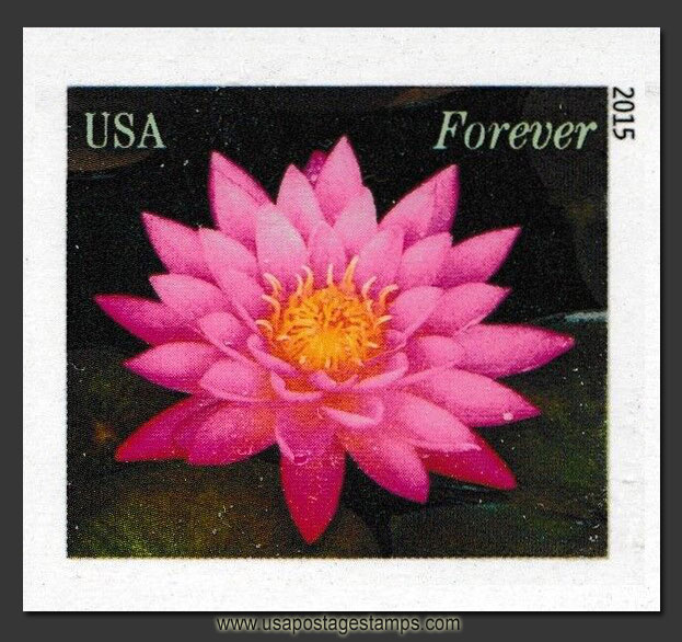 US 2015 Water Lily Flower (bright pink) 49c. Imperf.
