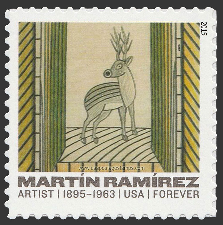 US 2015 Martin Ramirez Arts : Deer 49c. Scott. 4971
