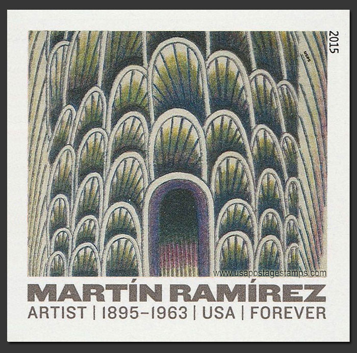 US 2015 Martin Ramirez Arts : Windows 49c. Imperf.
