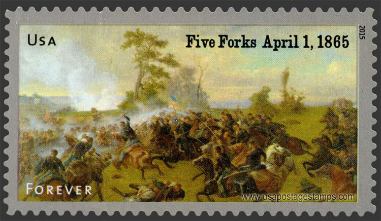 US 2015 Civil War 1865 : Battle of Five Forks 49c. Scott. 4980