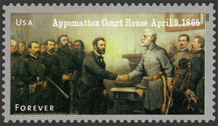 US 2015 Civil War 1865 : Surrender at Appomattox Courthouse 49c. Scott. 4981