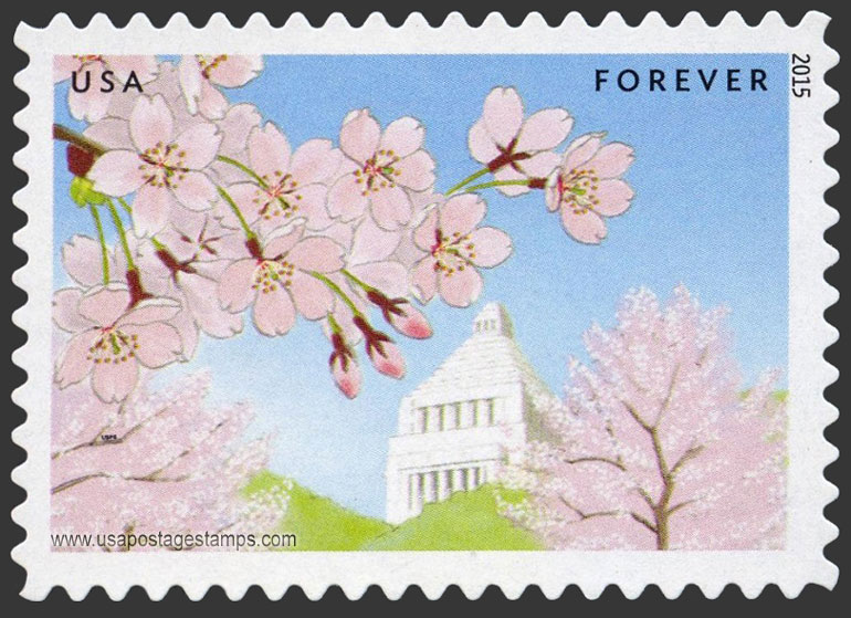 US 2015 Gifts of Friendship : Japanese Diet and Dogwood Blossoms 49c. Scott. 4984