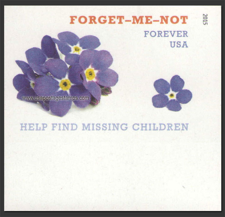 US 2015 Help Find Missing Children ; Imperf. 49c. Scott. 4987a
