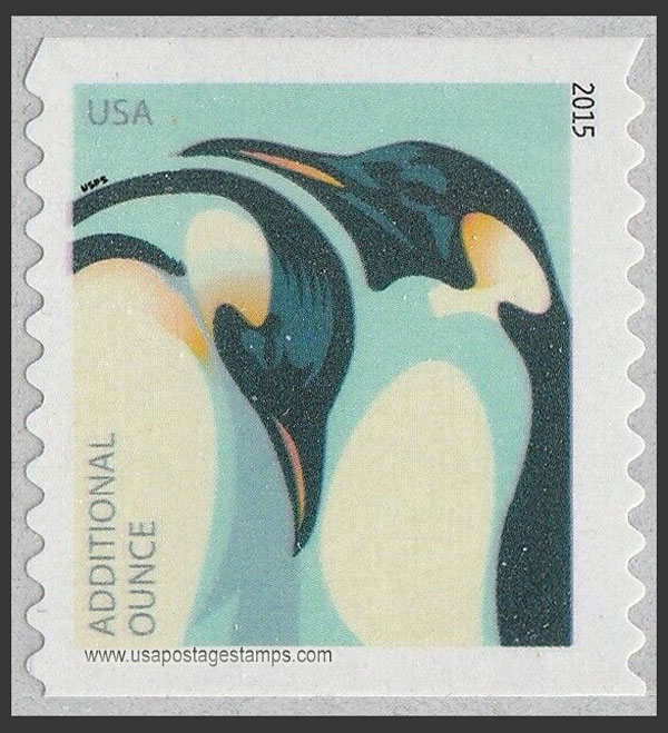 US 2015 Wildlife : Emperor Penguin ; Coil 22c. Scott. 4990