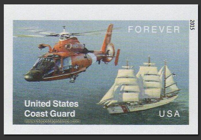 US 2015 U.S. Coast Guard ; Imperf. 49c. Scott. 5008a