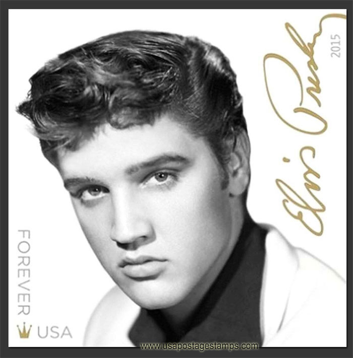 US 2015 Singer Elvis Presley ; Imperf. 49c. Scott. 5009a