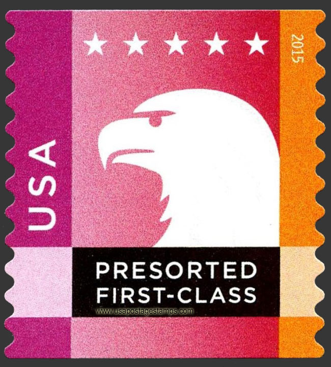 US 2015 Red-Violet Spectrum Eagle ; Coil 25c. Scott. 5016
