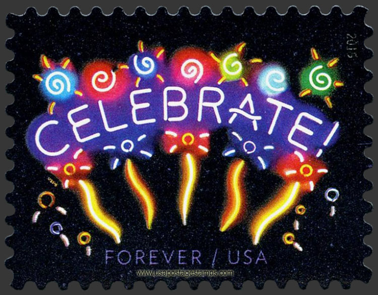 US 2015 Neon Celebrate! 49c. Scott. 5019