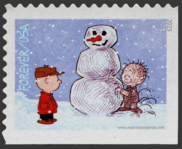US 2015 Christmas : Charlie Brown and Pigpen 49c. Scott. 5022