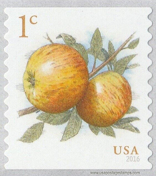 US 2016 Apples Fruits ; Coil 1c. Scott. 5037
