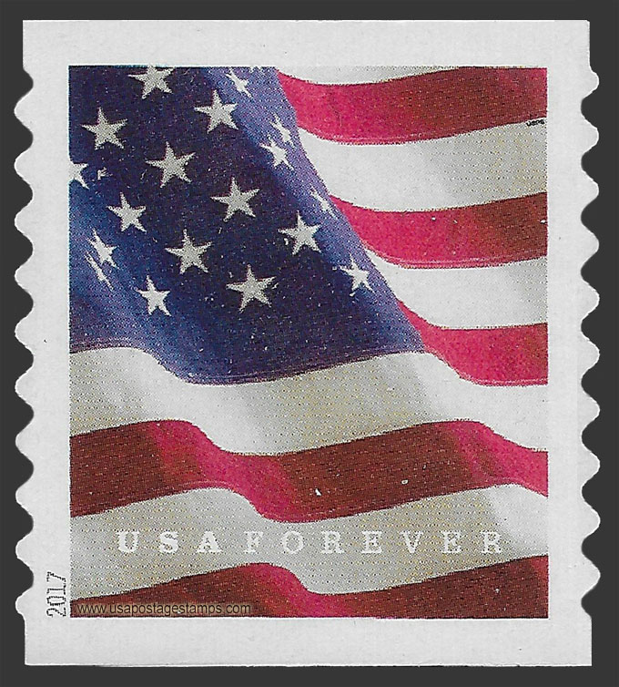 US 2017 US Flag from APU coil 49c. Scott. 5159