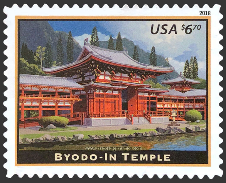 US 2018 Byodo-In Temple, Honolulu, Hawaii $6.70 Scott. 5257
