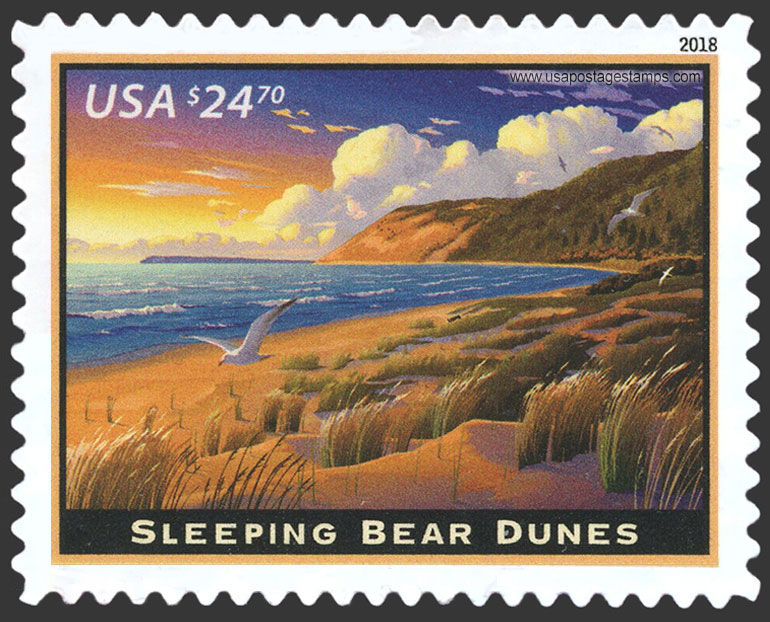 US 2018 Sleeping Bear Dunes $24.70 Scott. 5258