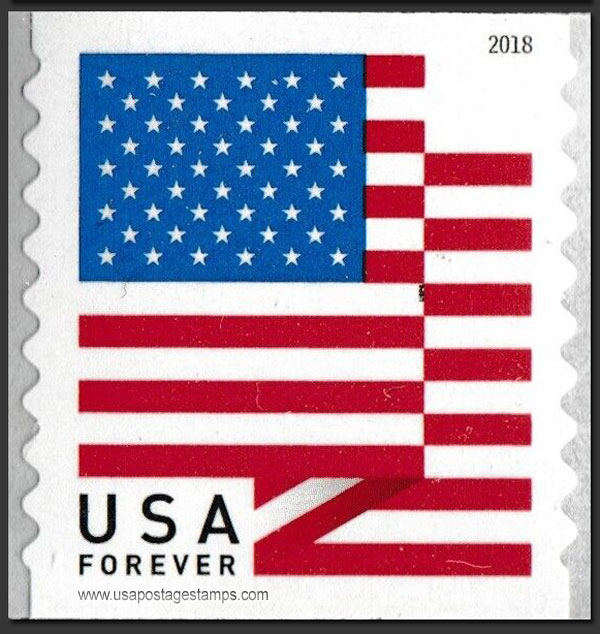 US 2018 USA Flag ; Coil 50c. Scott. 5260