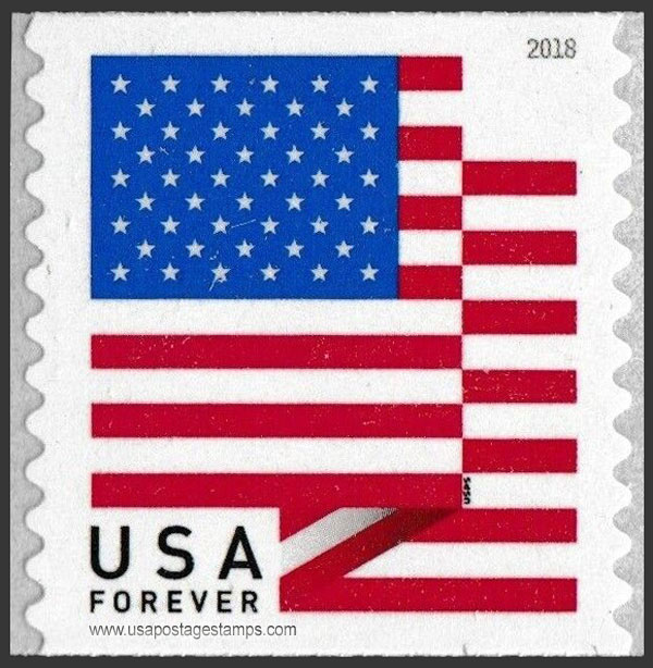 US 2018 USA Flag ; Coil 50c. Scott. 5261