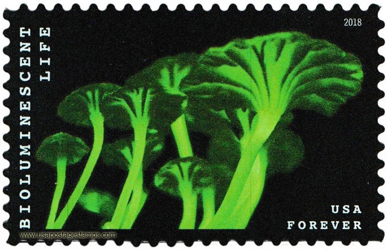 US 2018 Mushroom : Bioluminescent Life 50c. Scott. 5267