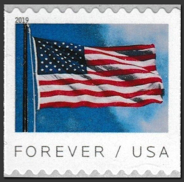 US 2019 U.S. Flag Banknote Coil 55c. Scott. 5343